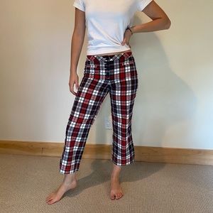CUTE Tommy Hilfiger cropped plaid pants! ❤️🤍💙